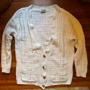 Vintage Carriage Court Sport 2X-3X Oversized Cardigan Unique Gold Toned Buttons